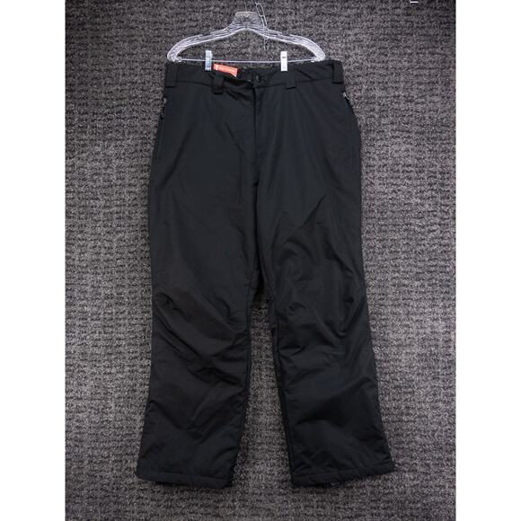 Free Country Ski Snow Pants Mens XL Black Elastic Waist Lined Soft Shell NWT - Picture 1 of 16